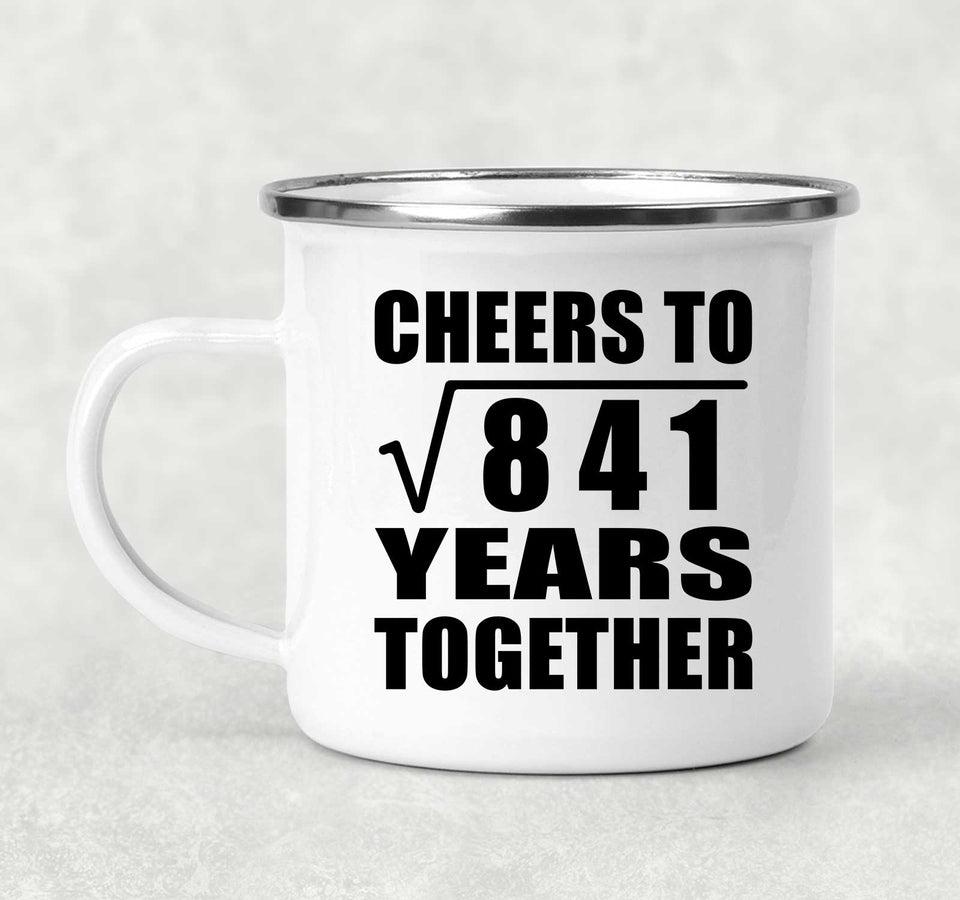 29th Anniversary Cheers To Square Root of 841 Years Together - 12oz Camping Mug