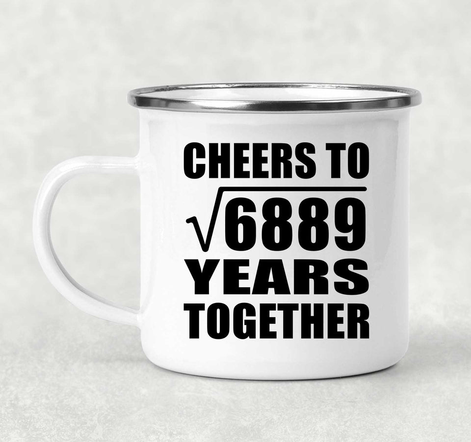83rd Anniversary Cheers To Square Root of 6889 Years Together - 12oz Camping Mug