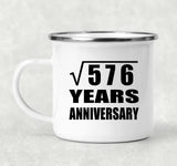 24th Anniversary Square Root of 576 Years Anniversary - 12oz Camping Mug