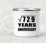 27th Anniversary Square Root of 729 Years Anniversary - 12oz Camping Mug