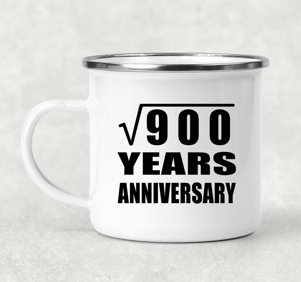 30th Anniversary Square Root of 900 Years Anniversary - 12oz Camping Mug