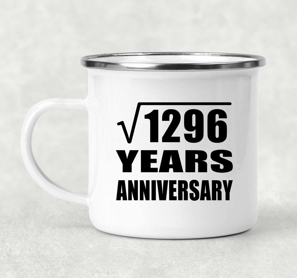 36th Anniversary Square Root of 1296 Years Anniversary - 12oz Camping Mug