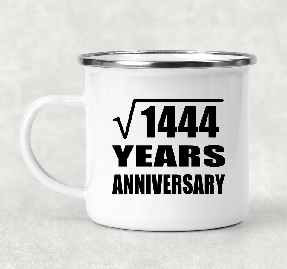 38th Anniversary Square Root of 1444 Years Anniversary - 12oz Camping Mug
