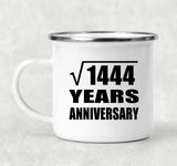 38th Anniversary Square Root of 1444 Years Anniversary - 12oz Camping Mug