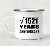 39th Anniversary Square Root of 1521 Years Anniversary - 12oz Camping Mug
