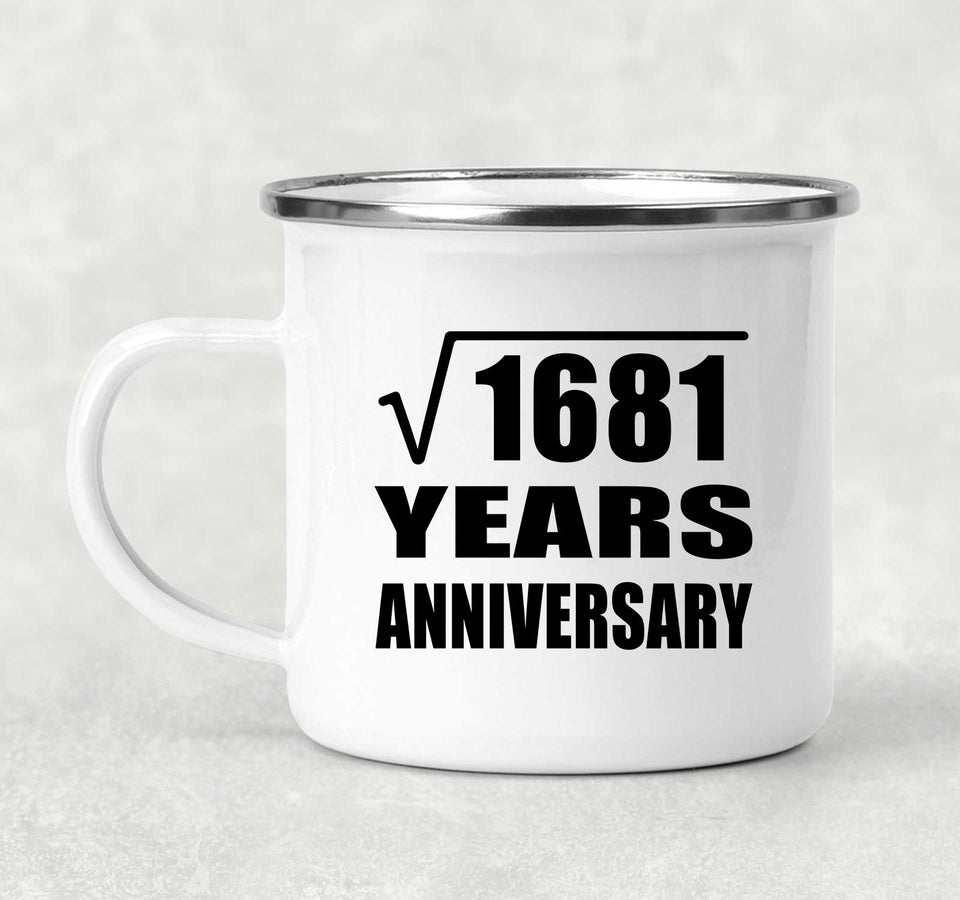 41st Anniversary Square Root of 1681 Years Anniversary - 12oz Camping Mug