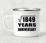 43rd Anniversary Square Root of 1849 Years Anniversary - 12oz Camping Mug