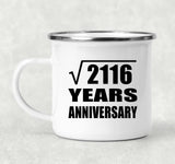 46th Anniversary Square Root of 2116 Years Anniversary - 12oz Camping Mug