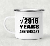 54th Anniversary Square Root of 2916 Years Anniversary - 12oz Camping Mug
