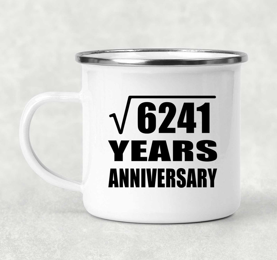 79th Anniversary Square Root of 6241 Years Anniversary - 12oz Camping Mug