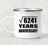 79th Anniversary Square Root of 6241 Years Anniversary - 12oz Camping Mug