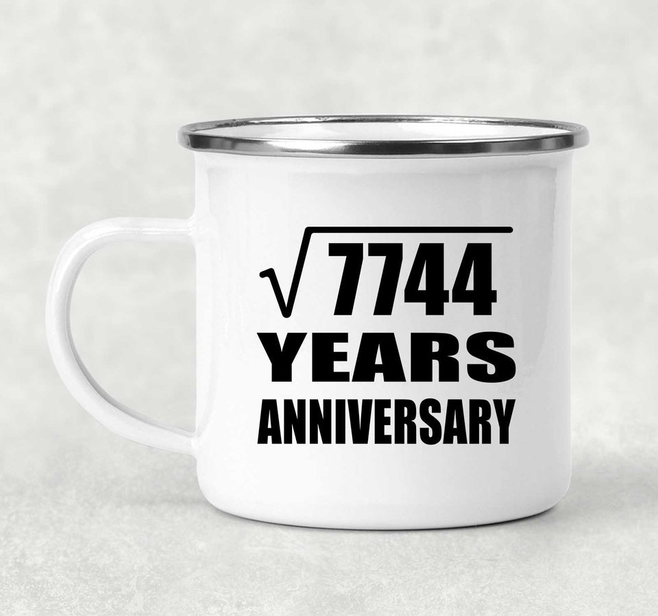 88th Anniversary Square Root of 7744 Years Anniversary - 12oz Camping Mug