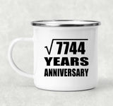 88th Anniversary Square Root of 7744 Years Anniversary - 12oz Camping Mug