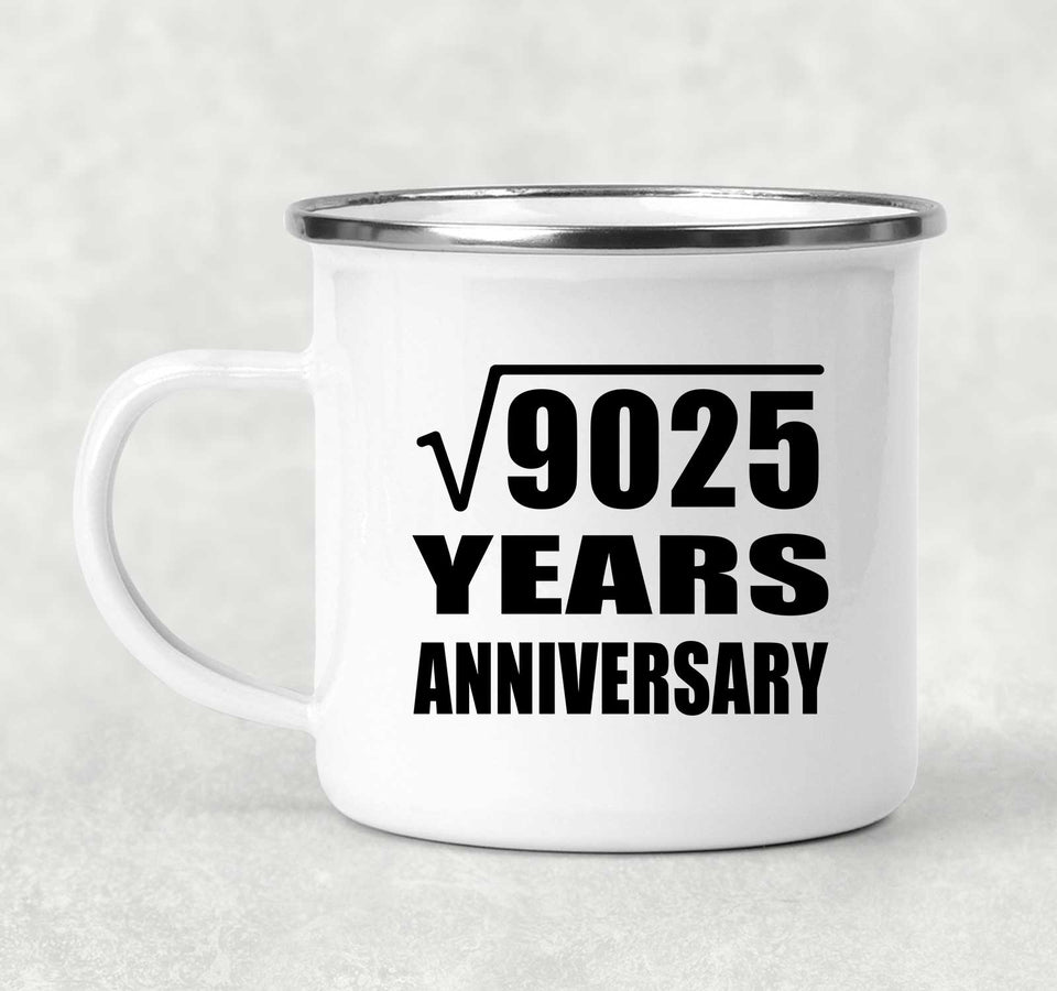 95th Anniversary Square Root of 9025 Years Anniversary - 12oz Camping Mug
