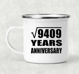 97th Anniversary Square Root of 9409 Years Anniversary - 12oz Camping Mug