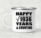 Happy 44th Anniversary Square Root of 1936 Years & Counting - 12oz Camping Mug