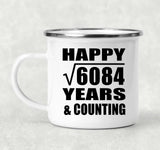 Happy 78th Anniversary Square Root of 6084 Years & Counting - 12oz Camping Mug