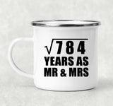 28th Anniversary Square Root of 784 Years As Mr & Mrs - 12oz Camping Mug