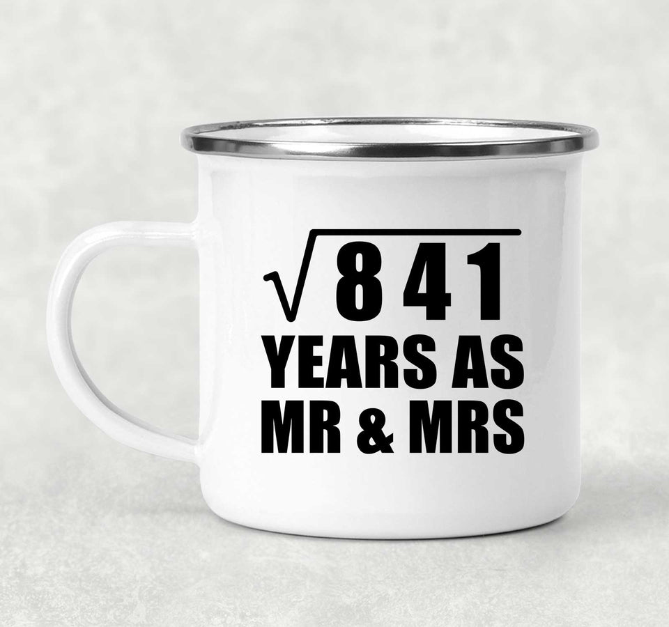 29th Anniversary Square Root of 841 Years As Mr & Mrs - 12oz Camping Mug