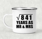 29th Anniversary Square Root of 841 Years As Mr & Mrs - 12oz Camping Mug