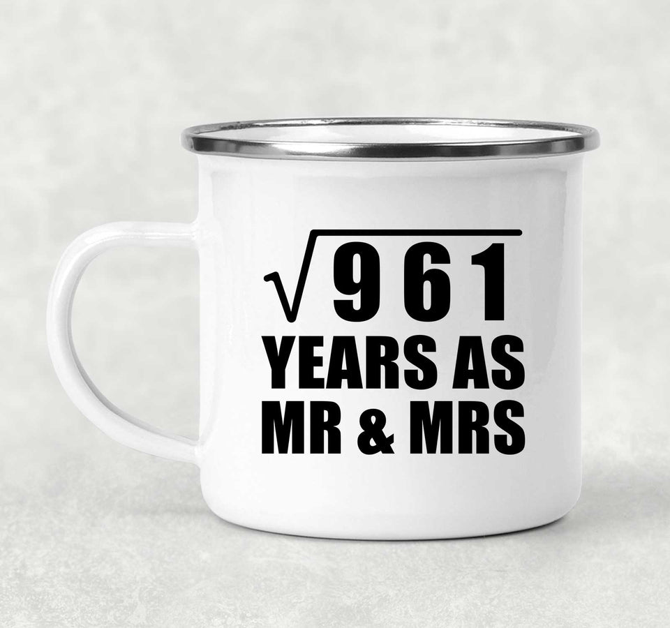 31st Anniversary Square Root of 961 Years As Mr & Mrs - 12oz Camping Mug
