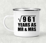31st Anniversary Square Root of 961 Years As Mr & Mrs - 12oz Camping Mug
