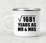 41st Anniversary Square Root of 1681 Years As Mr & Mrs - 12oz Camping Mug