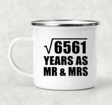 81st Anniversary Square Root of 6561 Years As Mr & Mrs - 12oz Camping Mug