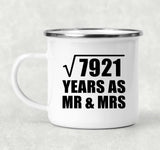 89th Anniversary Square Root of 7921 Years As Mr & Mrs - 12oz Camping Mug