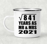 29th Anniversary Square Root of 841 Years As Mr & Mrs 2021 - 12oz Camping Mug