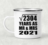 48th Anniversary Square Root of 2304 Years As Mr & Mrs 2021 - 12oz Camping Mug