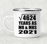 68th Anniversary Square Root of 4624 Years As Mr & Mrs 2021 - 12oz Camping Mug
