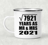89th Anniversary Square Root of 7921 Years As Mr & Mrs 2021 - 12oz Camping Mug