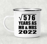 24th Anniversary Square Root of 576 Years As Mr & Mrs 2022 - 12oz Camping Mug