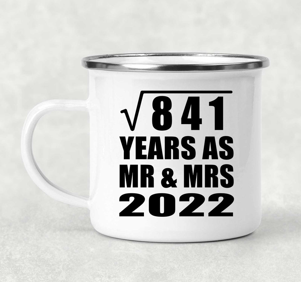 29th Anniversary Square Root of 841 Years As Mr & Mrs 2022 - 12oz Camping Mug