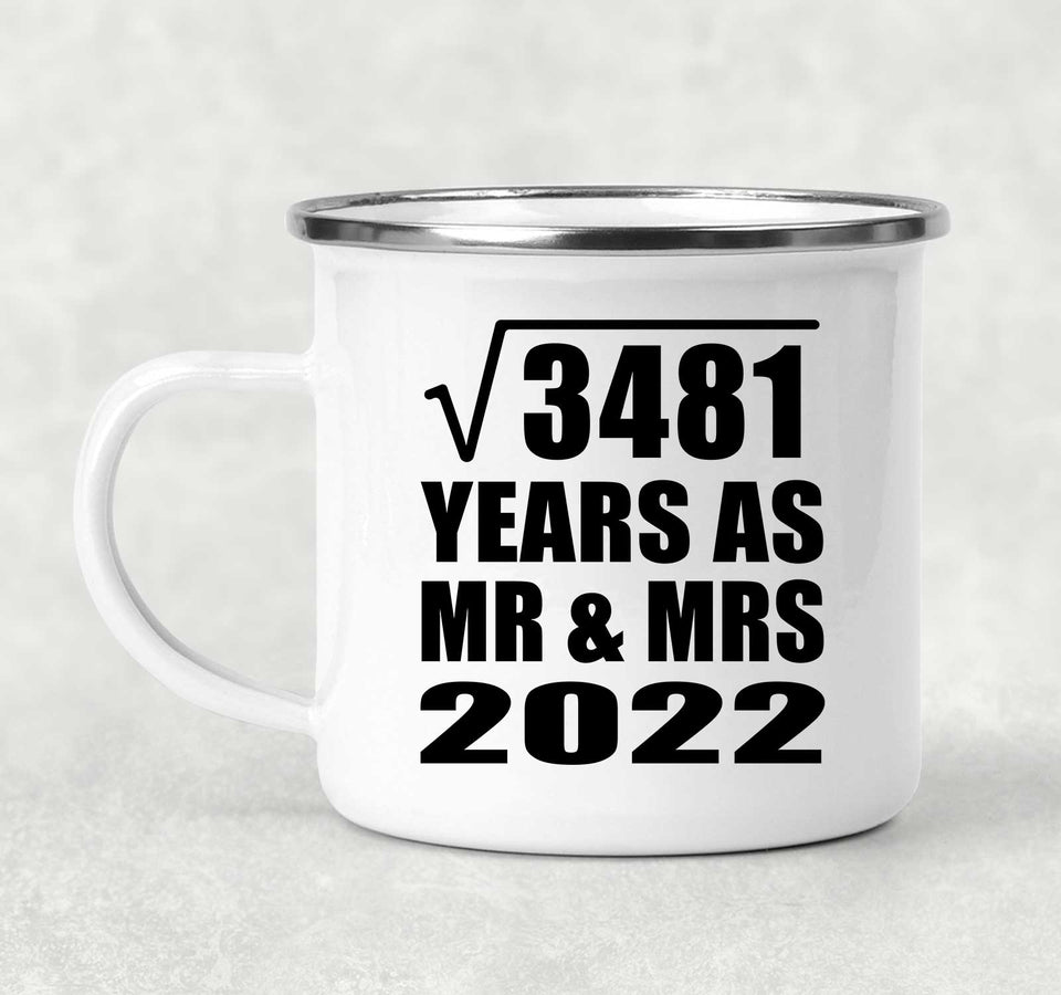 59th Anniversary Square Root of 3481 Years As Mr & Mrs 2022 - 12oz Camping Mug