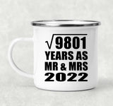 99th Anniversary Square Root of 9801 Years As Mr & Mrs 2022 - 12oz Camping Mug