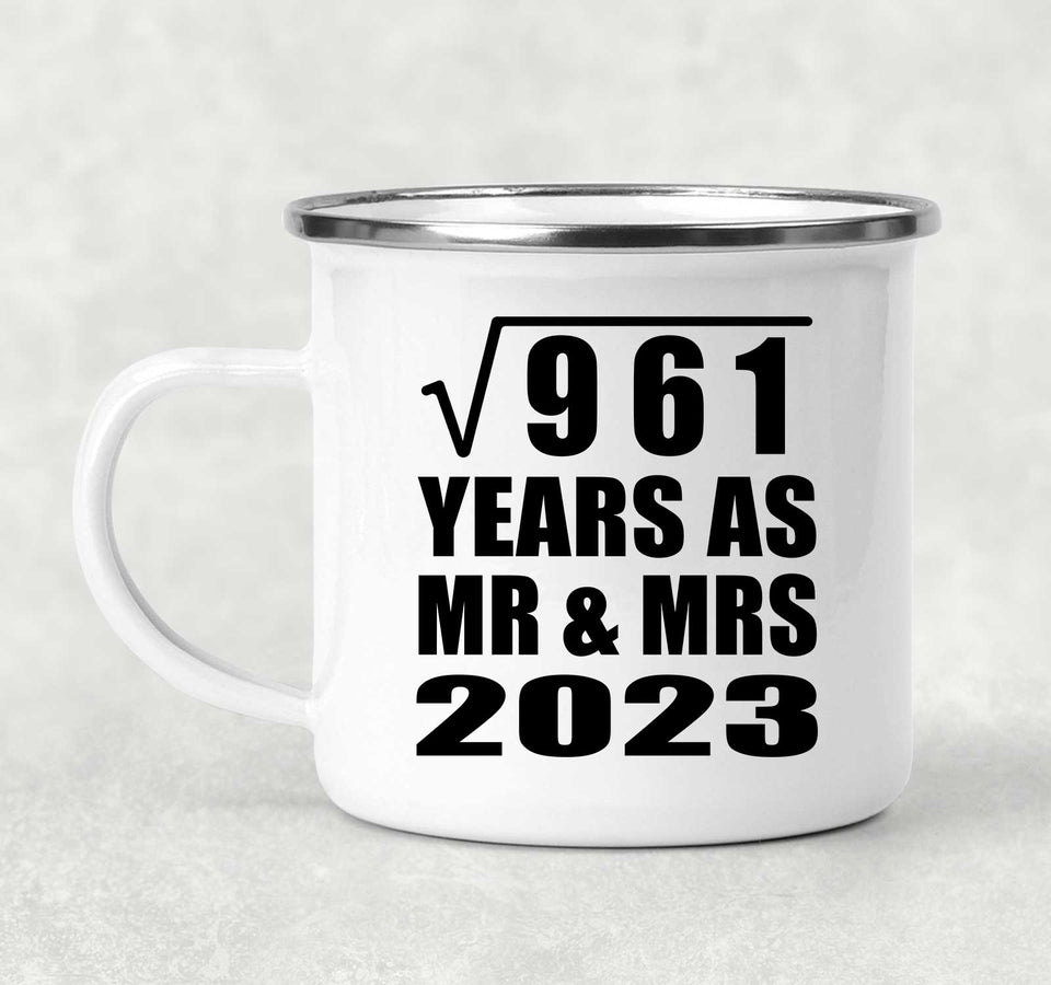 31st Anniversary Square Root of 961 Years As Mr & Mrs 2023 - 12oz Camping Mug