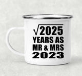 45th Anniversary Square Root of 2025 Years As Mr & Mrs 2023 - 12oz Camping Mug