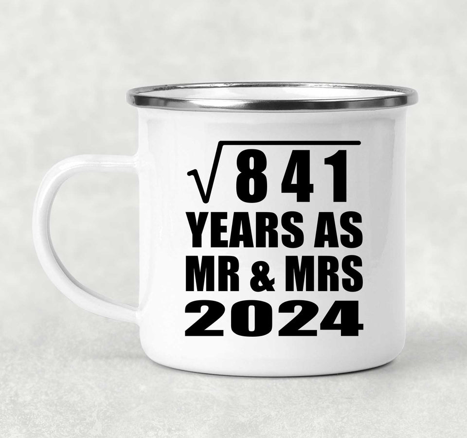 29th Anniversary Square Root of 841 Years As Mr & Mrs 2024 - 12oz Camping Mug