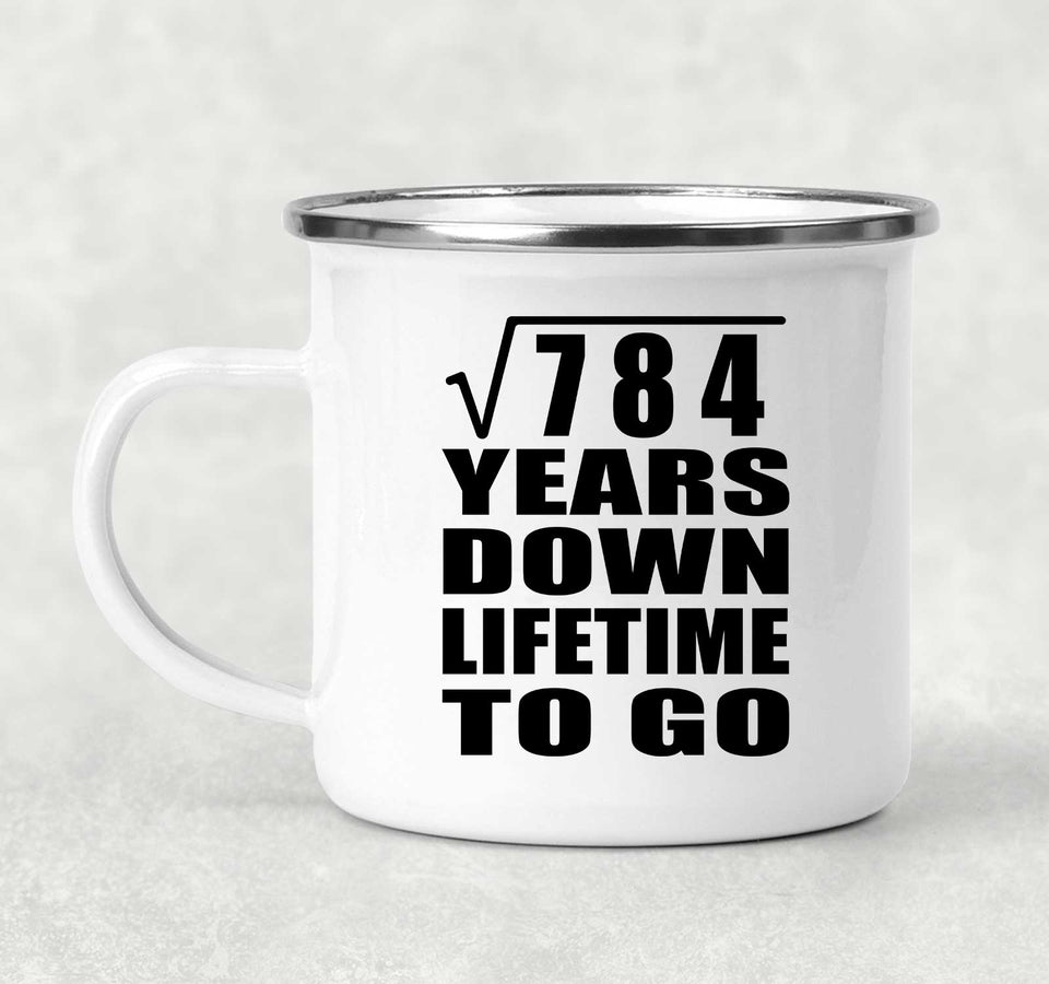 28th Anniversary Square Root of 784 Years Lifetime To Go - 12oz Camping Mug