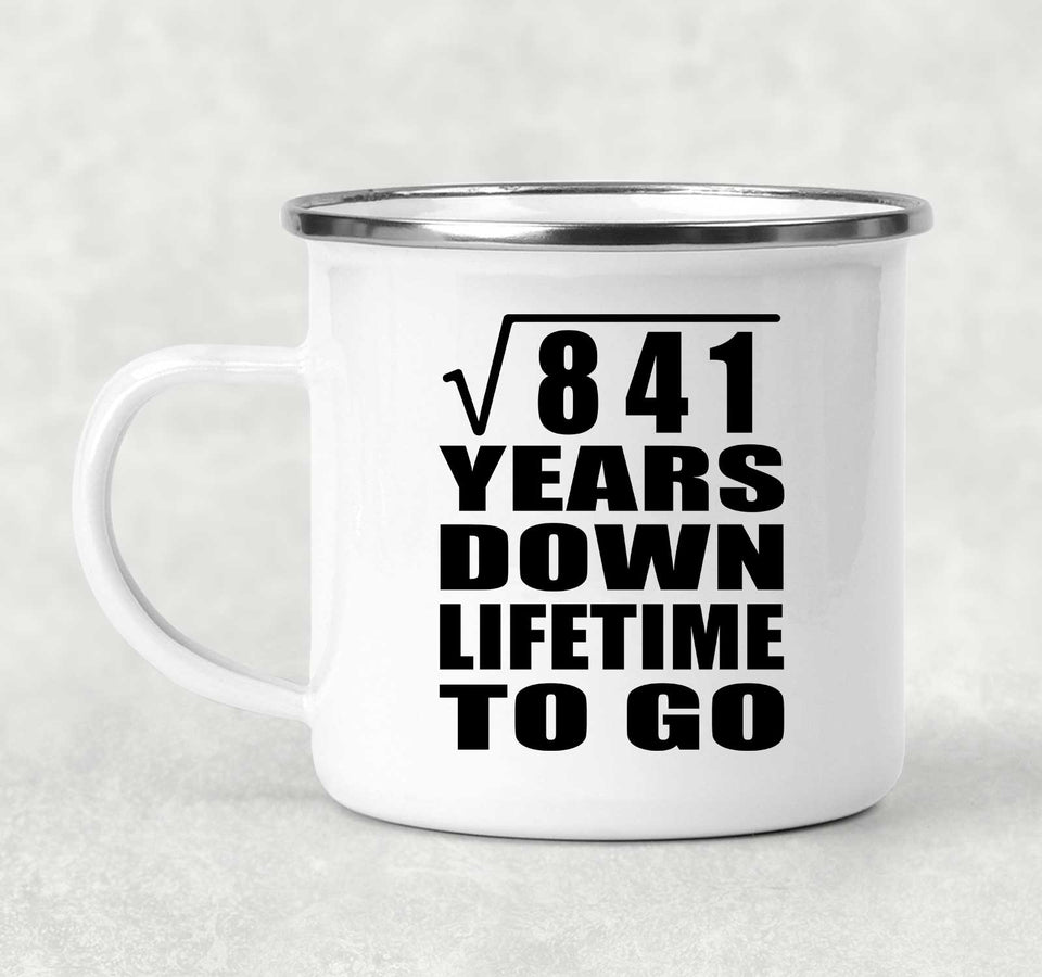 29th Anniversary Square Root of 841 Years Lifetime To Go - 12oz Camping Mug