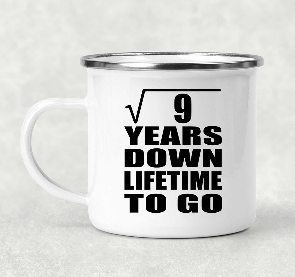 3rd Anniversary Square Root of 9 Years Lifetime To Go - 12oz Camping Mug