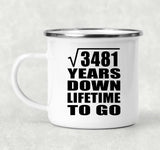 59th Anniversary Square Root of 3481 Years Lifetime To Go - 12oz Camping Mug