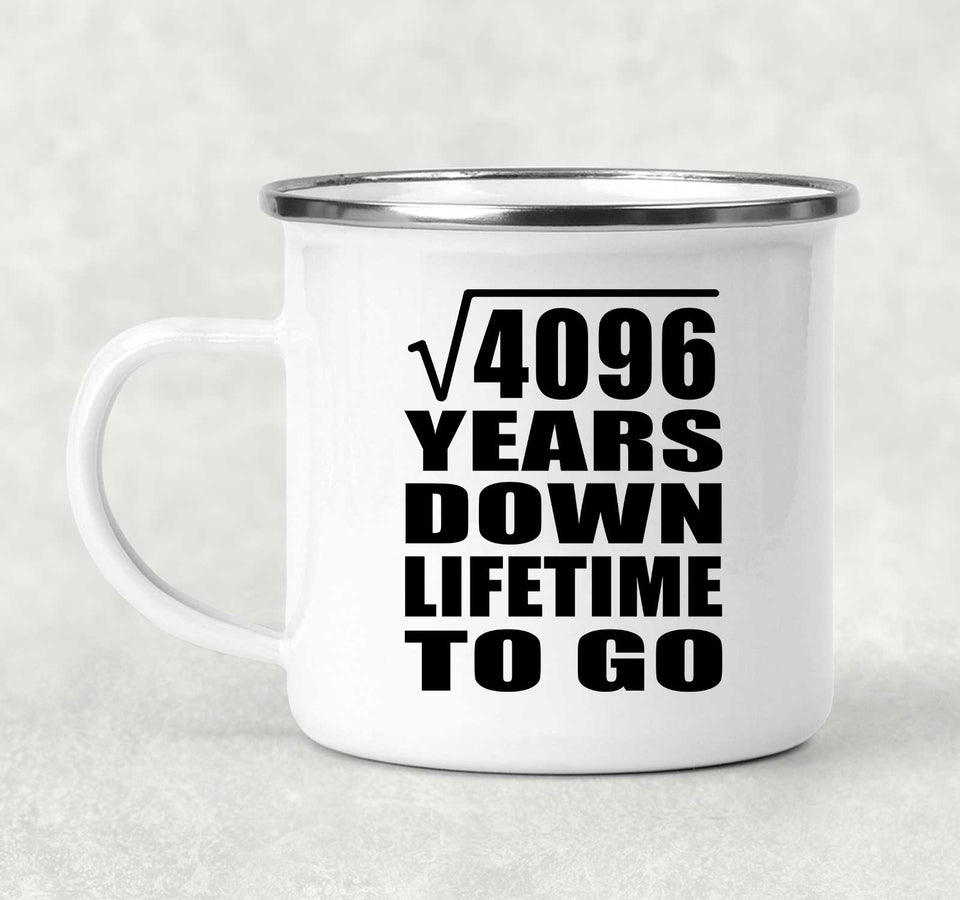 64th Anniversary Square Root of 4096 Years Lifetime To Go - 12oz Camping Mug