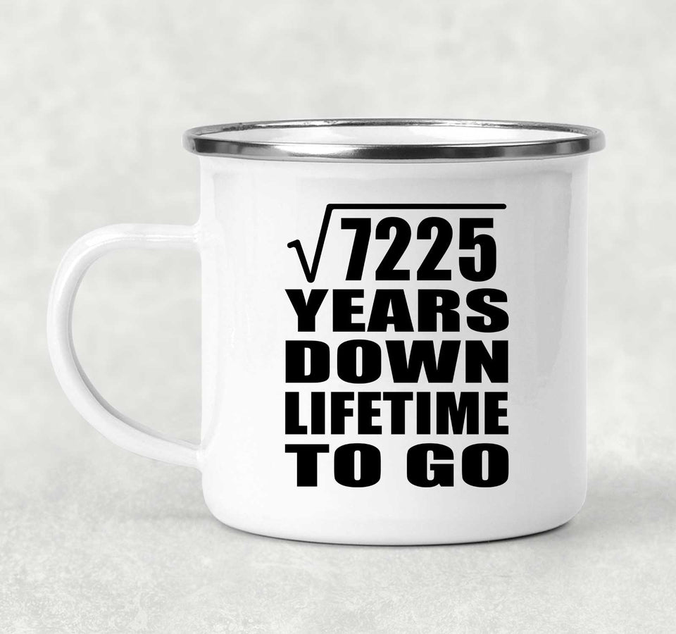 85th Anniversary Square Root of 7225 Years Lifetime To Go - 12oz Camping Mug