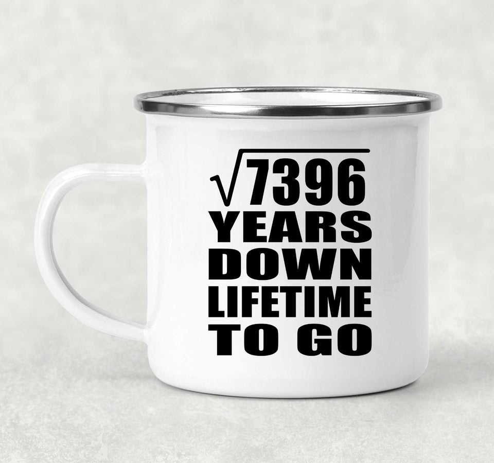 86th Anniversary Square Root of 7396 Years Lifetime To Go - 12oz Camping Mug