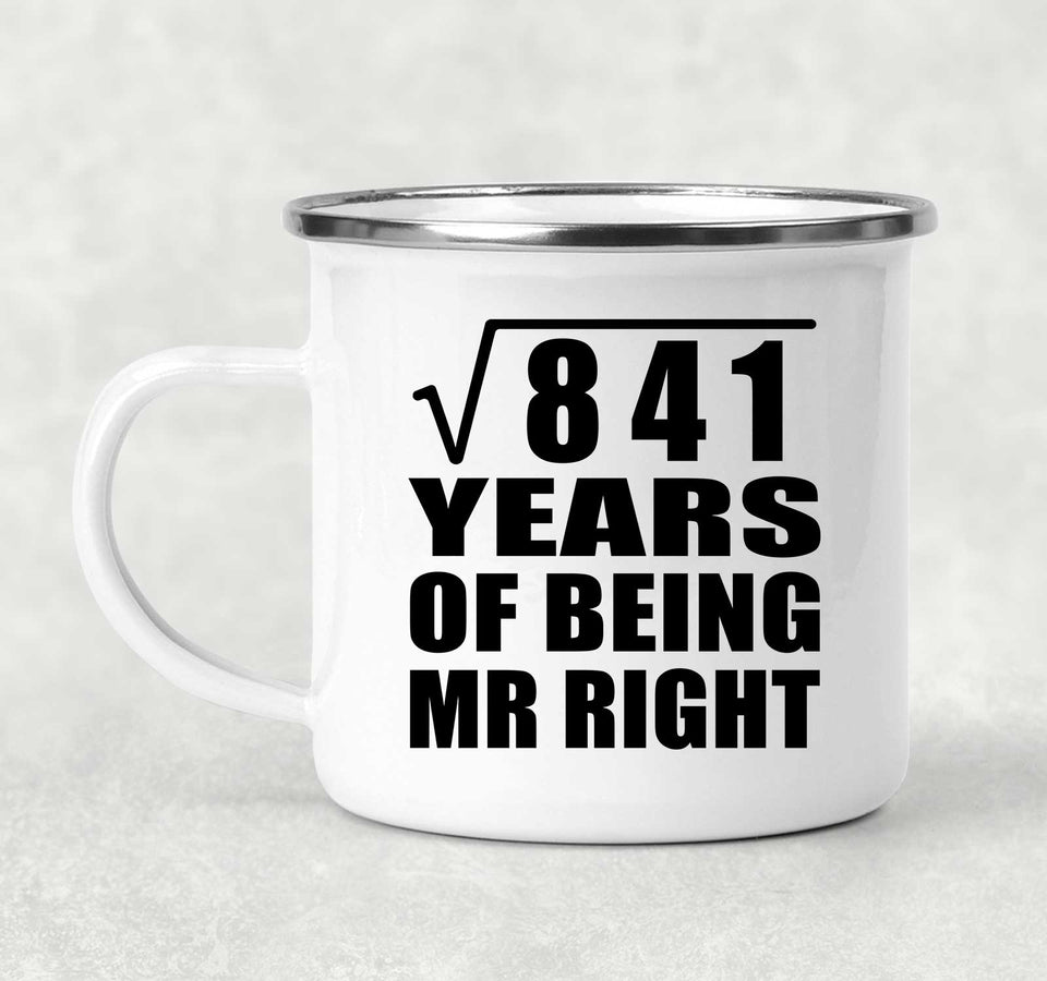 29th Anniversary Square Root of 841 Years of Being Mr Right - 12oz Camping Mug