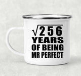 16th Anniversary Square Root of 256 Years of Mr Perfect - 12oz Camping Mug