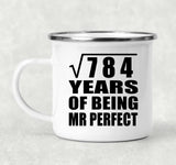 28th Anniversary Square Root of 784 Years of Mr Perfect - 12oz Camping Mug